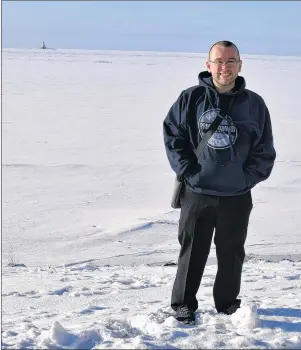  ?? DESIREE ANSTEY/ JOURNAL PIONEER ?? As Ricky Jamer gazes across the frozen Summerside harbour on a recent trip home to P.E.I., his sights and heart are set on a faraway land.