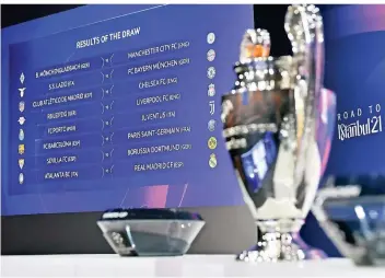  ?? FOTO: HAROLD CUNNINGHAM/UEFA/DPA ?? Im Dezember 2020 wurde in Nyon das Achtelfina­le der Champions League ausgelost. Ab 2024 wird der Wettbewerb wohl ganz anders aussehen.