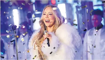  ??  ?? Mariah Carey performs at the New Year’s Eve celebratio­n in Times Square, New York, on Dec 31, 2017.