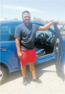  ?? Picture: SUPPLIED ?? IN THE FAST LANE: Driver Mane Mgudlwa joined Taxify in November and says his days and nights are kept “extremely busy” as passengers request his services.