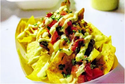  ??  ?? BBQ jackfruit nachos.