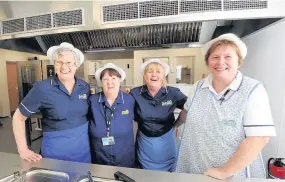  ??  ?? Good food Dinner ladies ( from left) Andrea Wilson, Sandra Milligan, Jean Urie and Fiona McCulloch
