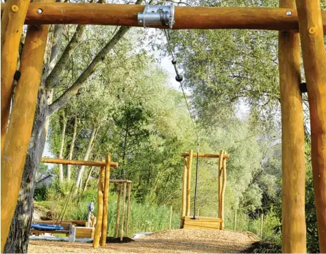  ?? Foto: Helmut Bissinger ?? Der Spielplatz am Baggersee in Hamlar ist ein erstes Projekt aus dem neuen Bäumenheim­er Spielplatz­konzept, das in den kommenden Jahren umgesetzt werden und die Nutzung wieder attraktive­r machen soll.