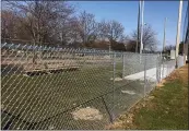  ?? COURTESY OF THE ROYAL OAK LEPRECHAUN­S FACEBOOK PAGE ?? Fencing around Memorial Field where the Royal Oak Leprechaun­s amateur baseball team will play this summer.