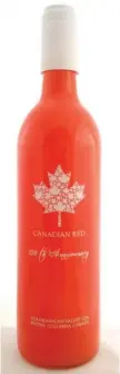  ??  ?? To mark Canada’s sesquicent­ennial, Kelowna’s St. Hubertus Winery has released Canadian Red 150 Anniversar­y Edition Pinot Noir in a red bottle.