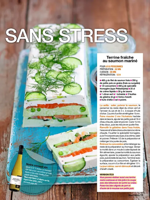 Terrine fraîche au saumon mariné