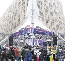  ?? AFP ?? FANS gather in the snow during Super Bowl LIVE, a 10-day fan festival leading up to Super Bowl LII, taking place on Minneapoli­s Nicollet Mall in Downtown Minneapoli­s, Minnesota Feb. 3.