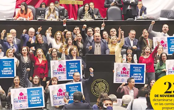  ?? ?? Sesión en
Cámara de Diputados, discuten la agenda política