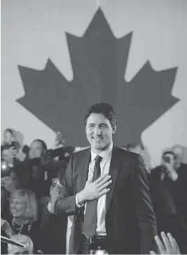  ?? SEAN KILPATRICK / THE CANADIAN PRESS FILES ?? Early government planning considered using Prime Minister Justin Trudeau’s personal brand as a way to sell the world on a return to peacekeepi­ng operations.