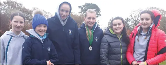  ??  ?? Second year DCW athletes Megan,Catherine, Rebecca, Lily (Silver Medalist), Sadhbh and Aoibheann at the Mile Challenge in Greystones.