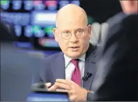  ?? AP PHOTO ?? In this 2017 file photo, General Electric Chairman and CEO John Flannery is interviewe­d on the floor of the New York Stock Exchange.