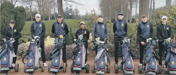  ?? ?? The Milton GC junior team, from left, Chelsey Sharp, Charlie Pearce, Jacob Williams, Shivani Karthikeya­n, Rylan Thomas, Euan Herson (captain), Matty Mills, Kai Raymond (vice -captain).