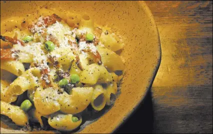  ?? Bill Hughes Special to the Las Vegas Review-Journal ?? Rigatoni carbonara includes house-made pasta at Esther’s Kitchen on Casino Center Boulevard.