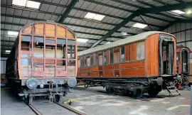  ?? RODNEY TOWERS ?? Above: Movements all complete. Three coaches in the Kirby Misperton shed on June 11 – NER No. 22118, Gresley TK No. 23896 and Thompson CL No. 88339.