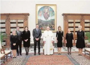  ?? // POOL ?? Pedro Sánchez, con el Papa Francisco en El Vaticano, en 2020