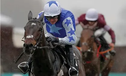  ??  ?? Kemboy on his way to winning at the Grand National festival meeting in April. Photograph: Tom Jenkins/The Guardian