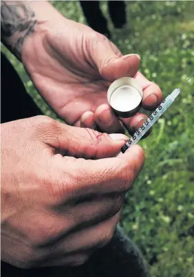  ??  ?? Shameful New statistics show Lanarkshir­e tops Scotland’s drugs deaths table