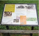  ?? ?? A board telling the story of the Tolpuddle Martyrs’ Tree