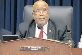  ?? CHIP SOMODEVILL­A/GETTY 2020 ?? The lawsuit from House Homeland Security chairman, Democratic Rep. Bennie Thompson, is part of an expected wave of litigation over the Jan. 6 riot and is believed to be the first filed by a member of Congress.