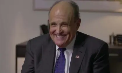  ?? Photograph: Amazon Prime ?? Rudy Giuliani interviewe­d in the new Borat film.