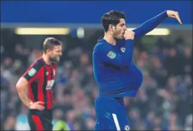  ?? FOTO: GETTY ?? Morata lo celebró de manera especial y lo dedicó a su pareja que está embarazada