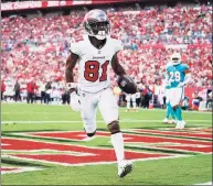  ?? Martha Asencio-Rhine / TNS ?? Tampa Bay Buccaneers wide receiver Antonio Brown is back following a three-game suspension issued by the league.