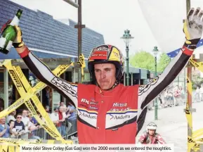  ??  ?? Manx rider Steve Colley (Gas Gas) won the 2000 event as we entered the noughties.