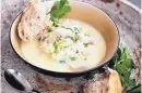  ?? MATTHEW MEAD/THE ASSOCIATED PRESS ?? Avogolemon­o means “egg lemon” and gives this Greek chicken soup its bright and tangy flavor.