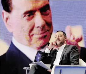  ?? Ansa ?? Conflitto d’interessi Le priorità di Berlusconi incombono su Salvini