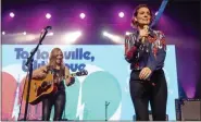  ?? AMY HARRIS - ASSOCIATED PRESS ?? Sheryl Crow, left, and Brandi Carlile perform at the To Nashville, With Love Benefit Concert at Marathon Music Works on Monday in Nashville, Tennessee.