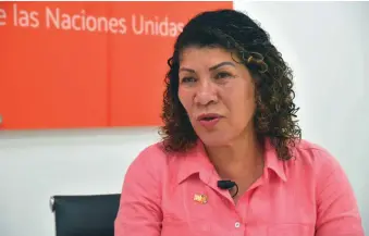  ?? PEDRO BAZIL ?? Sonia Vasquez, representa­nte adjunta del Fondo de Población de las Naciones Unidas (Unfpa).