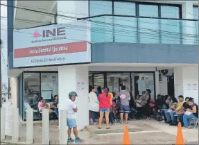  ?? ?? Oficinas del INE en Progreso, situadas en la calle 23 con 70, a un par de cuadras del malecón tradiciona­l