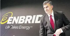  ?? CHRIS YOUNG / THE CANADIAN PRESS FILES ?? Enbridge CEO Al Monaco said last week the Line 3 pipeline project will be completely booked when finished.