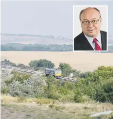  ??  ?? The anticipate­d site of the new Horden halt, which Grahame Morris MP, inset, has long campaigned for.