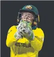  ??  ?? Alyssa Healy takes a catch in her glasses yesterday.