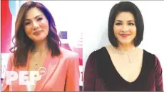  ??  ?? Carmina Villarroel on gaining Regine Velasquez’s support in her GMA-7 show “Sarap ‘Di Ba?:” “You know, my heart is just so full. It’s just all so positive, all happy thoughts sa gesture ni Ms. Regine.”