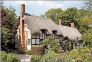  ?? CAMERON HEWITT/RICK STEVES’ EUROPE ?? The Hathaway family cottage in Shottery is where Shakespear­e’s wife, Anne, grew up. The couple’s courtship began on the property, which features a sculpture garden.