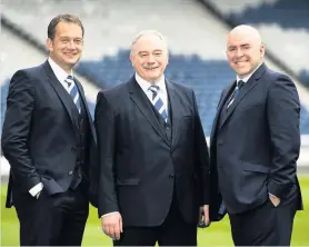  ??  ?? Practical steps The SFA’s Ian Maxwell, Rod Petrie and Mike Mulraney