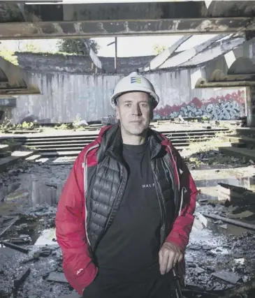  ??  ?? Angus Farquhar at St Peter’s Seminary in 2015