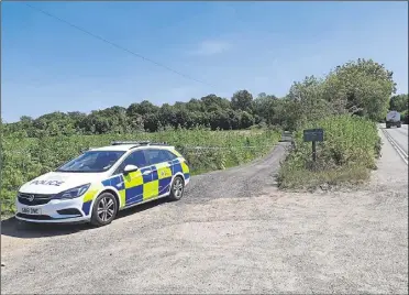  ?? ?? Police at the scene at the junction of the A20 and Bockham Lane close to where Mr Phelan’s body was found last May