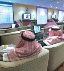  ?? — Bloomberg file picture ?? OPENING UP THE MARKET: From September 4, overseas funds with at least SR3.75 billion ($1 billion) under management will be allowed to invest in Saudi stocks — down from the current threshold of $5 billion.