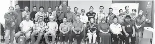  ??  ?? Course participan­ts from PBB Sarikei Zone with their deputy chairman Ahmat Adai (seated, fourth left). Also seen are Attar (seated, centre) and other facilitato­rs.