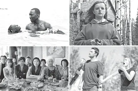  ?? — David Bornfriend, A24, Gabor Kotschy ?? Actors and films from A24: Alex Hibbert (left) and Mahershala Ali in ‘Moonlight,’ clockwise (from top left) Millie Shapiro in ‘Hereditary’, Florence Pugh and Jack Reynor in Midsomma and Diana Lin and Awkwafina in ‘The Farewell.’