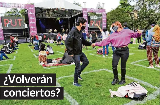  ?? CÉSAR MELGAREJO / ADN ?? CON ‘CONCIERTOS DE PRUEBA’ el Instituto Distrital de las Artes propicia la reactivaci­ón del sector y ayudar a salud.