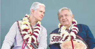  ??  ?? El gobernador del Estado de México, Alfredo del Mazo, y el presidente Andrés Manuel López Obrador.