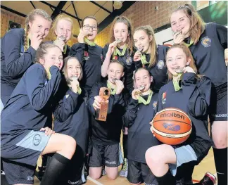  ??  ?? Team spirit The West Lothian Wolves U14s Girls celebrate their success in Andorra