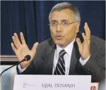  ??  ROD MACIVOR/OTTAWA CITIZEN FILES ?? Ujjal Dosanjh prefers ‘terrorist’ over ‘militant’ when referring to violent groups like Islamic State.