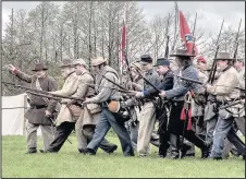  ??  ?? American Civil War Society re-enactors at the show in 2016. Picture: Steve Griffin