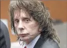  ?? Getty Images archive ?? Convicted in 2009 of fatally shooting Lana Clarkson, a nightclub hostess he took home after a night of drinking in 2003, Phil Spector died in prison Jan. 16.