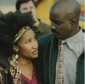  ?? SHOUT! STUDIOS AND FAMM FILMS ?? Safiya Fredericks and Mike Colter in “I’m Charlie Walker.”